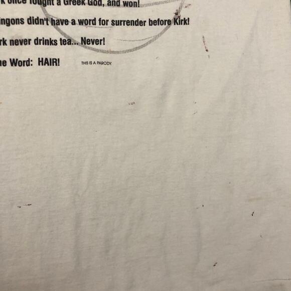 White ’10 Reasons’ Captain Kirk vs Capt. Picard Graphic Tee - Picture 4 of 5